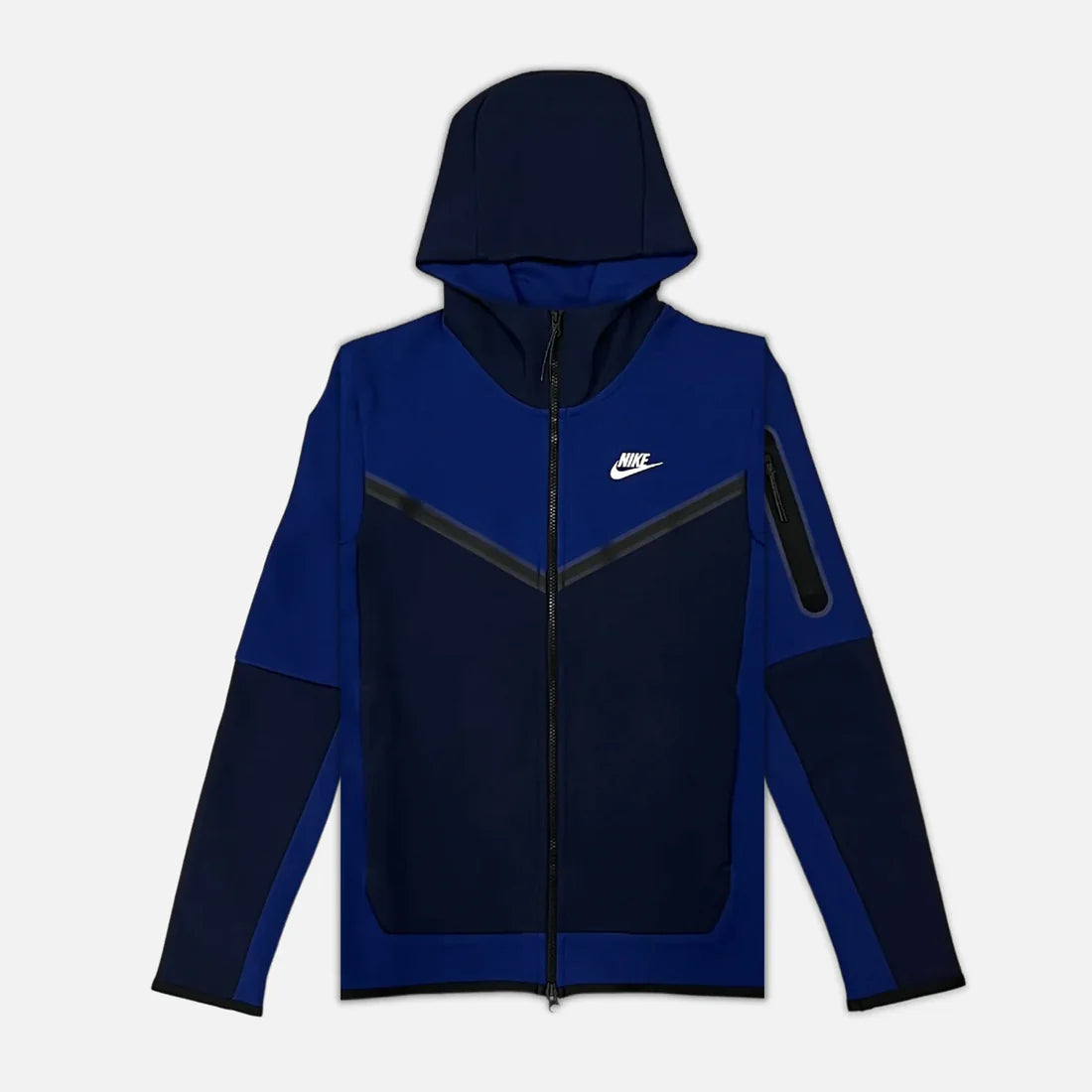 NIKE TECH FLEECE HOODIE -ROYAL BLUE / BLACKENED BLUE
