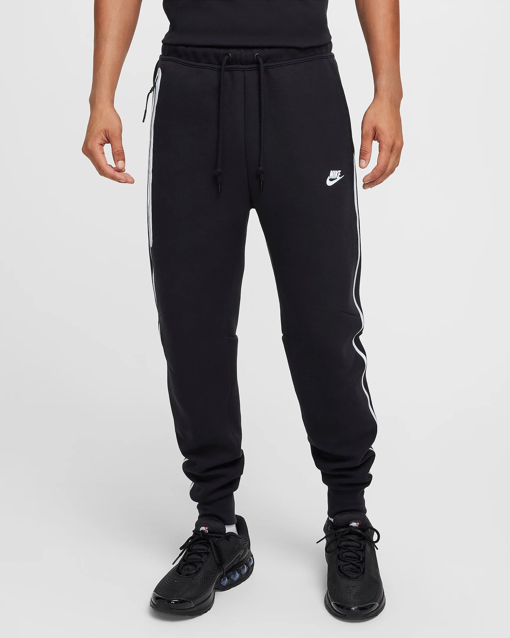 NIKE TECH FLEECE JOGGERS - BLACK & WHITE (Reflective)