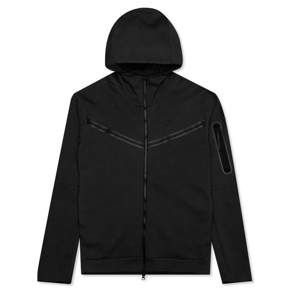 NIKE TECH FLEECE HOODIE - BLACK