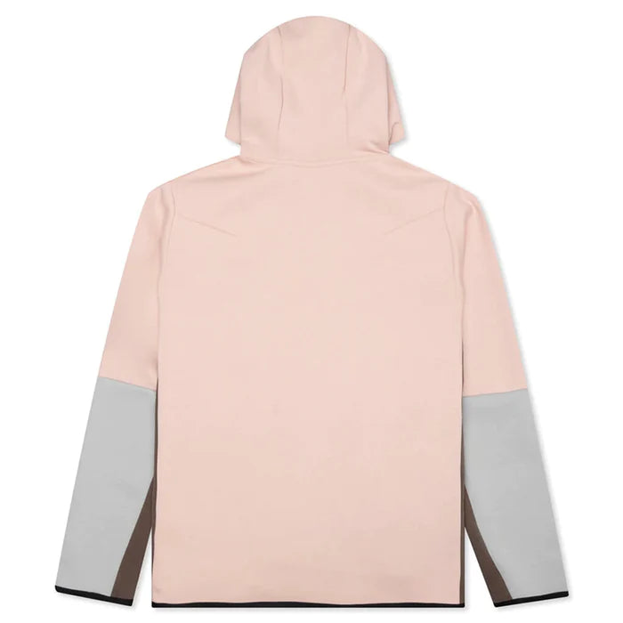 NIKE TECH FLEECE HOODIE - BROWN PINK OXFORD