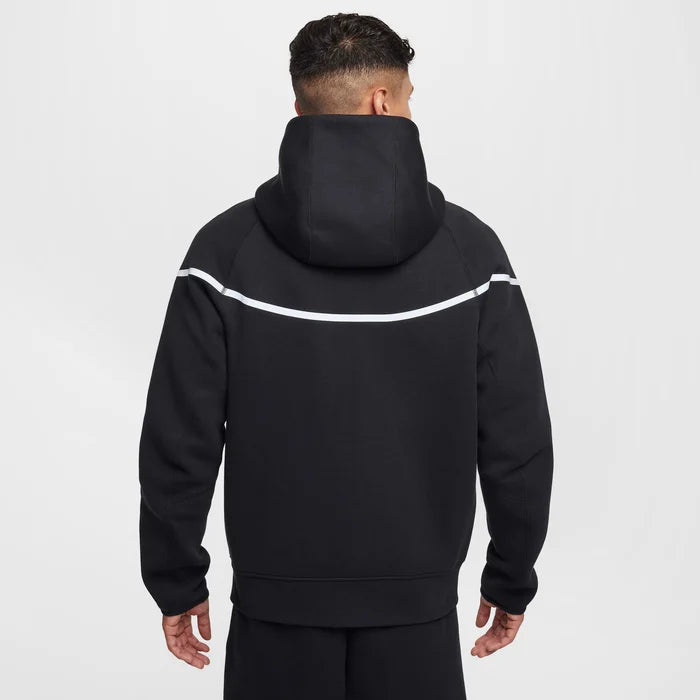 NIKE TECH FLEECE HOODIE - BLACK & WHITE (Reflective)