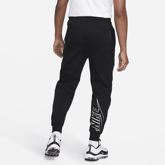 NIKE TECH FLEECE GRAPHIC PULLOVER JOGGERS - BLACK