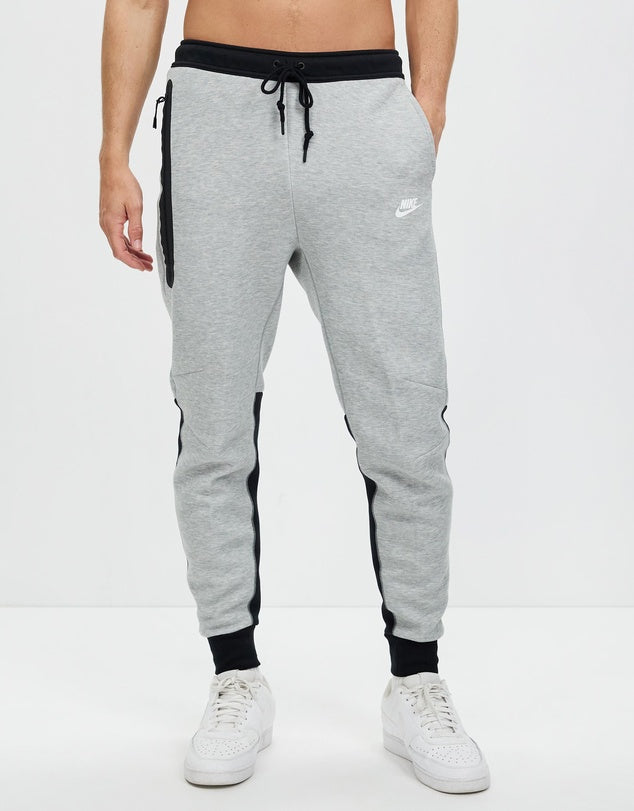 NIKE TECH FLEECE JOGGERS - GREY & BLACK (NEW SEASON)