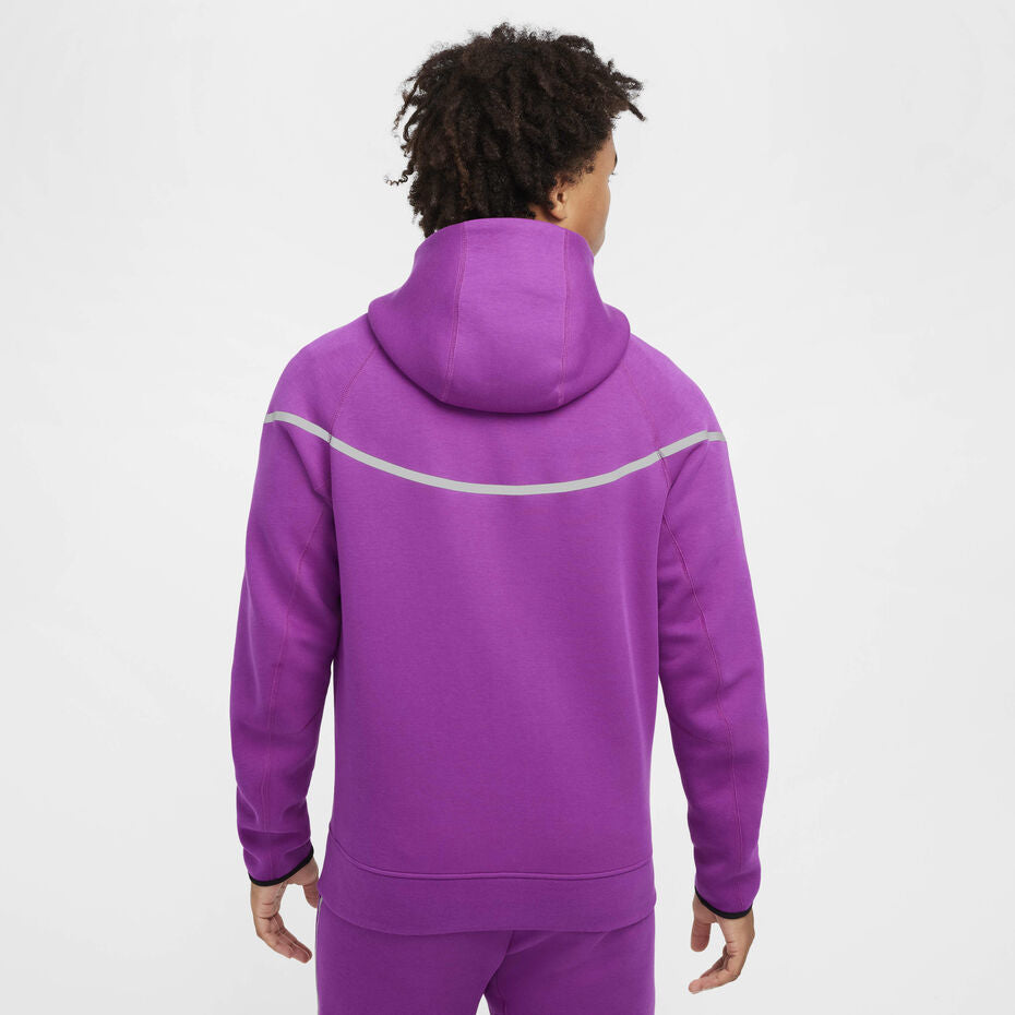 NIKE TECH FLEECE HOODIE - BOLD BERRY (Reflective)
