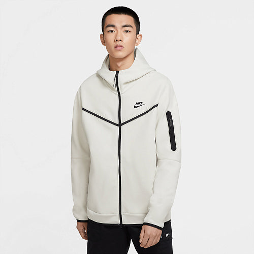 NIKE TECH FLEECE HOODIE - WHITE & CREAM