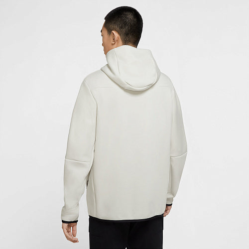 NIKE TECH FLEECE HOODIE - WHITE & CREAM