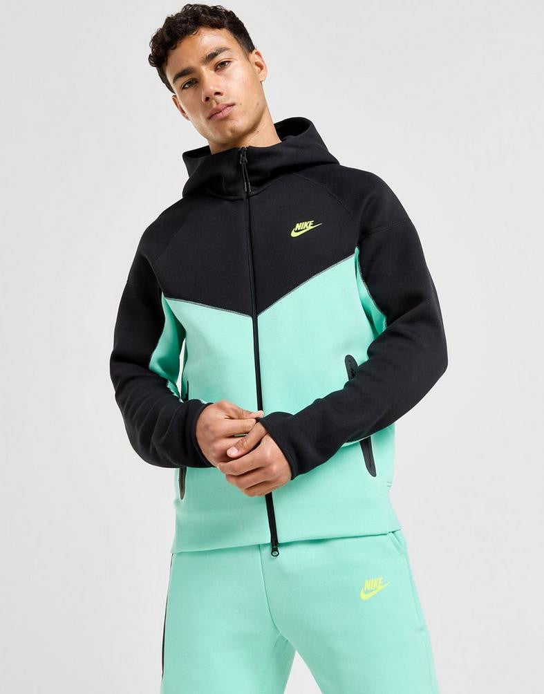 NIKE TECH FLEECE HOODIE - EMERALD RIE & BLACK  (NEW SEASON)