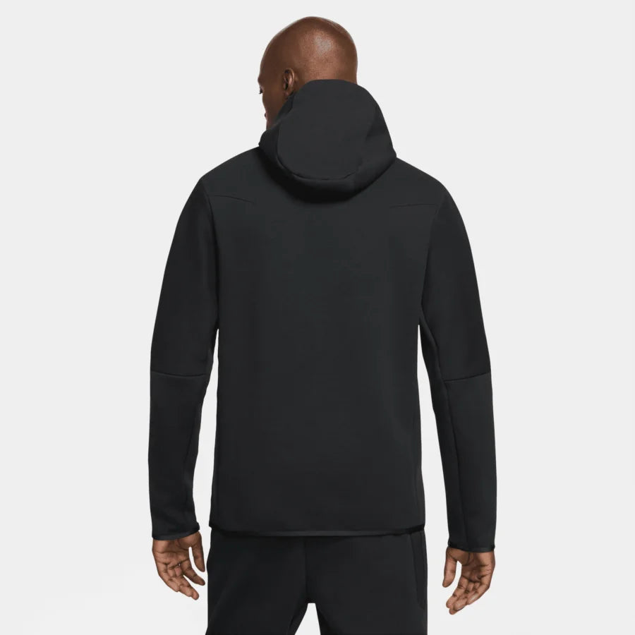 NIKE TECH FLEECE PULLOVER HOODIE - BLACK