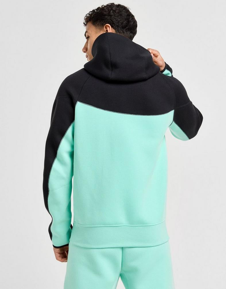 NIKE TECH FLEECE HOODIE - EMERALD RIE & BLACK  (NEW SEASON)