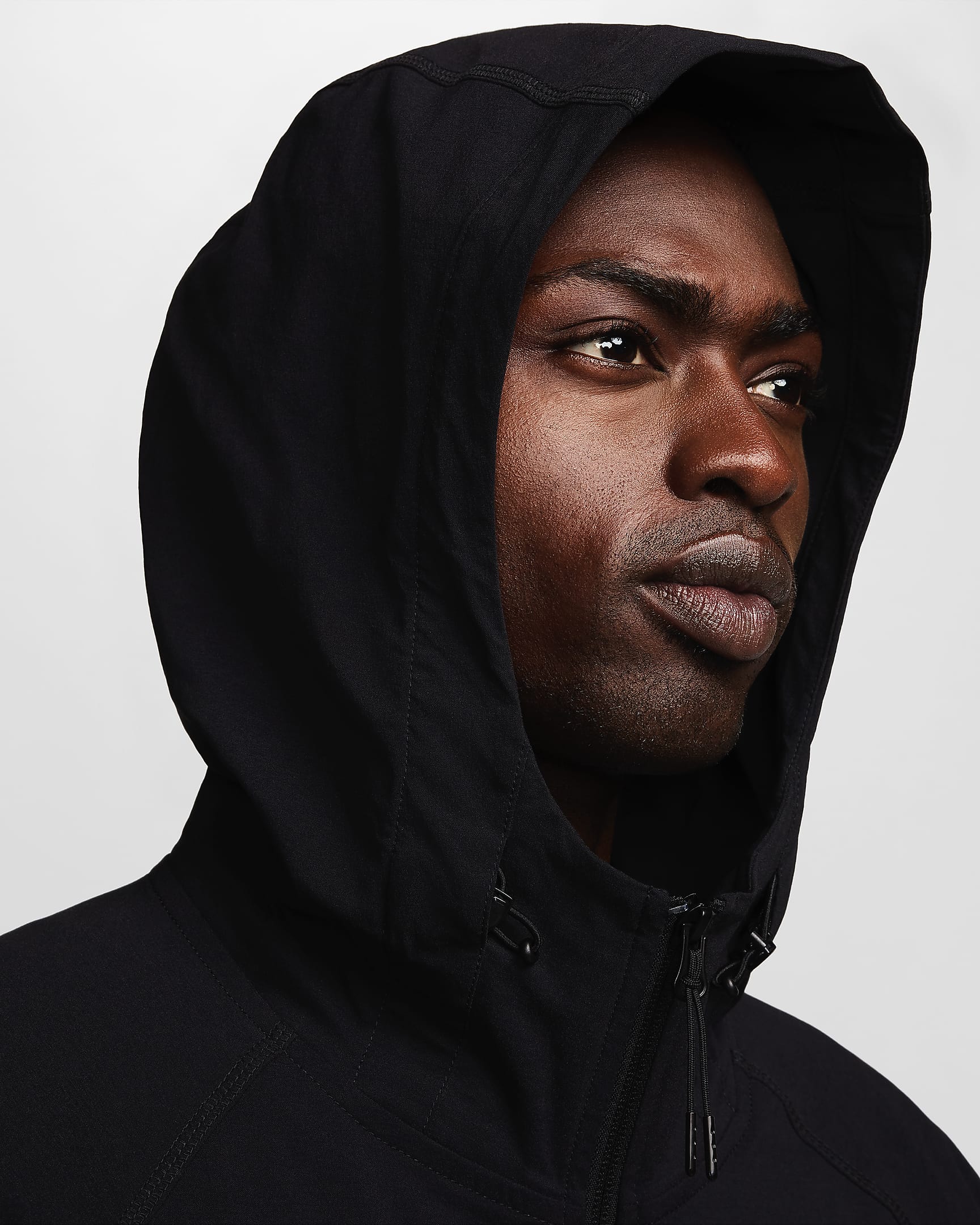 NIKE TECH FLEECE HOODIE - BLACK ׁׂׂׂׂׂׂׂׂׂׂׂׂׂׂ(WOVEN)