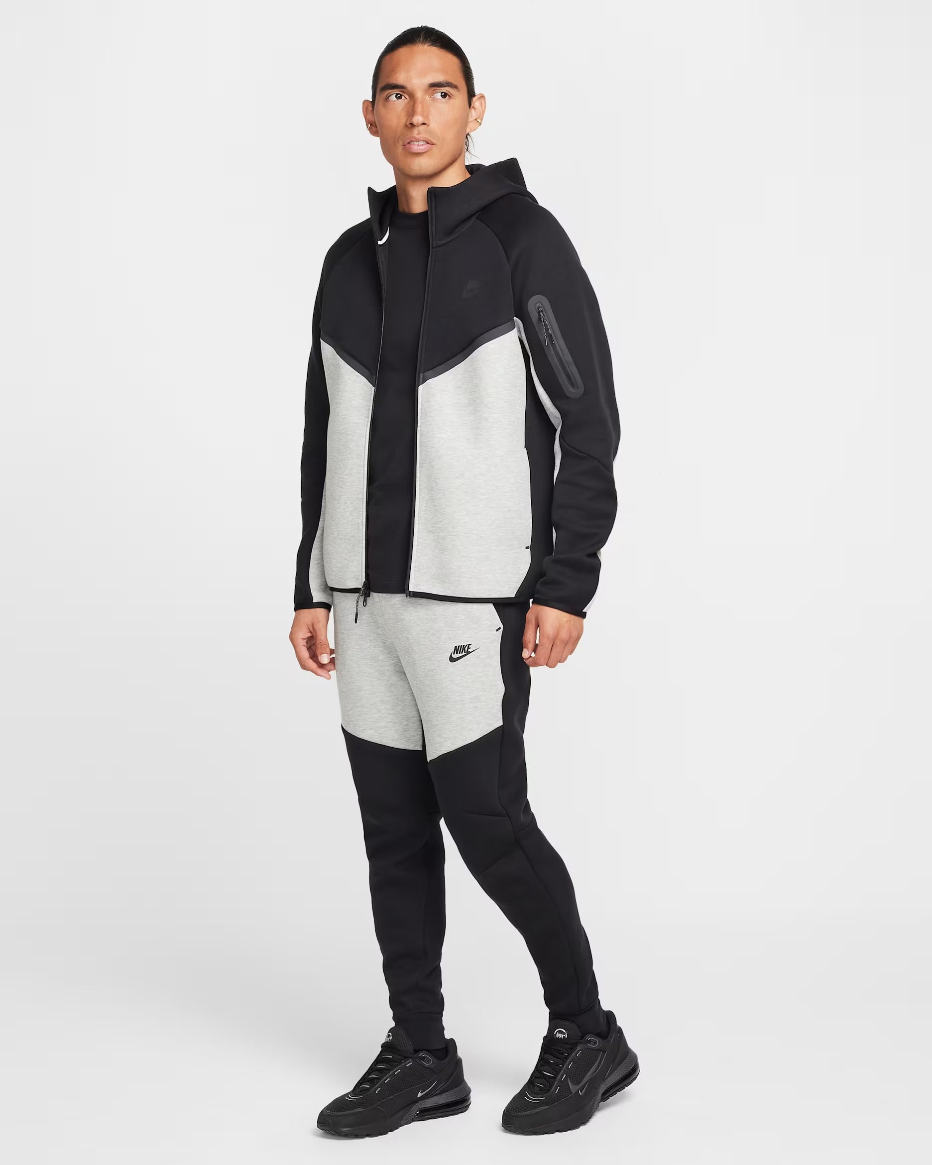 NIKE TECH FLEECE HOODIE - BLACK $ GREY (NEW SEASON)