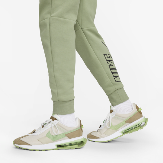 NIKE TECH FLEECE JOGGERS -  OIL GREEN